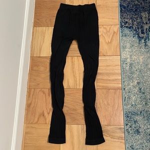 Navy blue high waisted sweater leggings